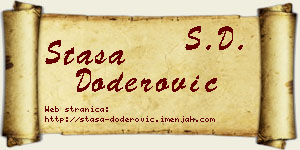 Staša Doderović vizit kartica